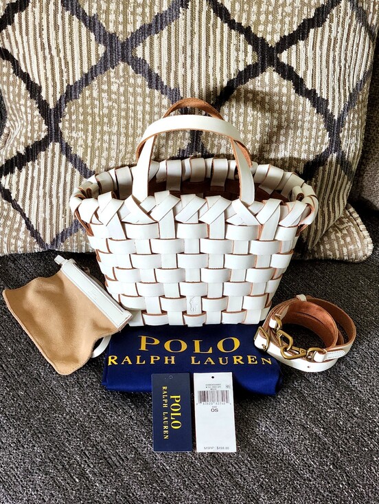 Polo Ralph Lauren Other - 🤍HTF Polo Ralph Lauren🤍 - White Woven Mini Bellport Bag